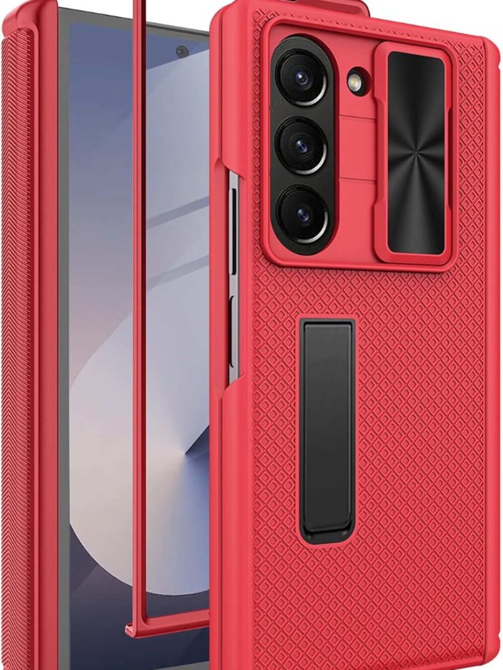 Heavy Duty for Galaxy Fold 6 Case with Slide Lens Cover & Hinge Protection - Picture 8 of 8